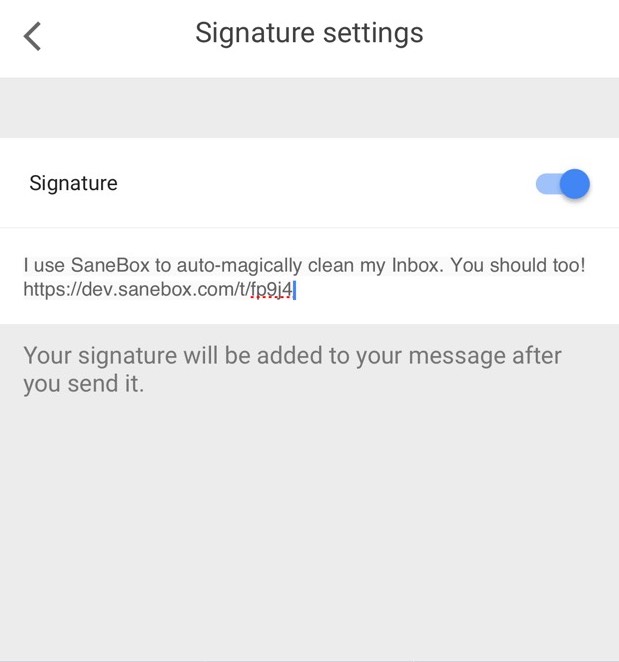 Updating your signature settings on Gmail