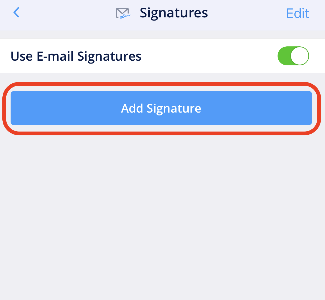 Updating your signature settings in Spark