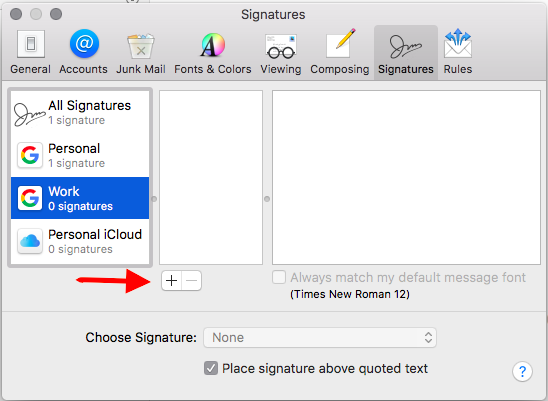 Creating an email signature