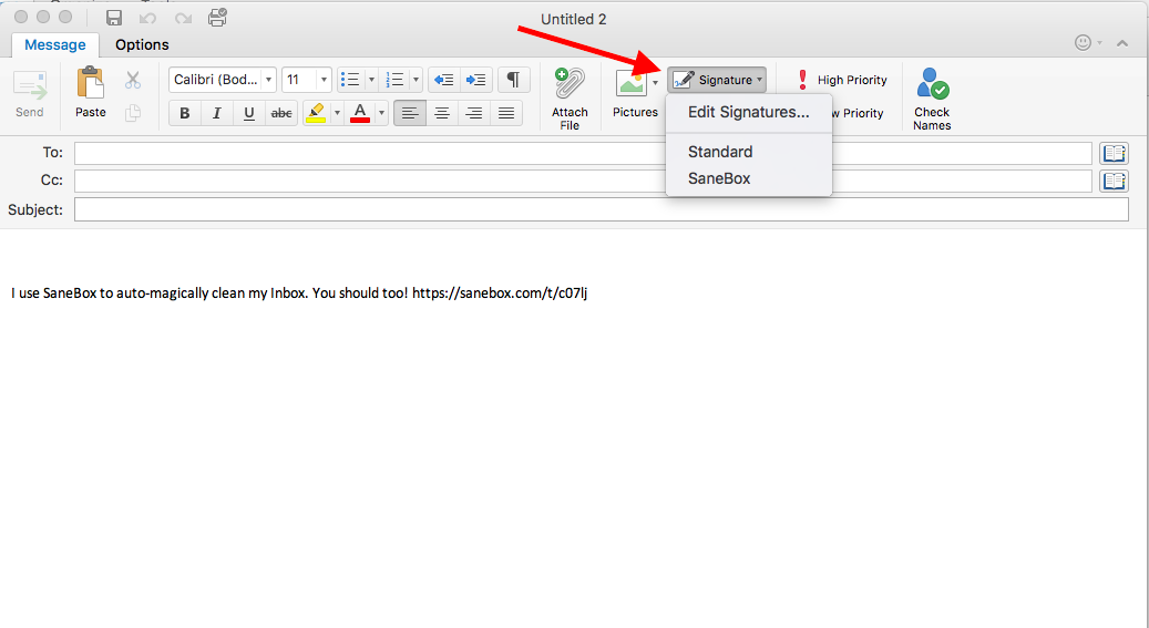 How to switch email signatures for different emails